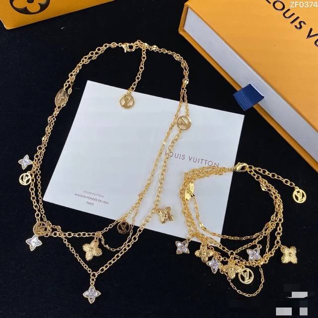 The new Blooming Strass necklace draws inspiration from a print in Louis Vuitton