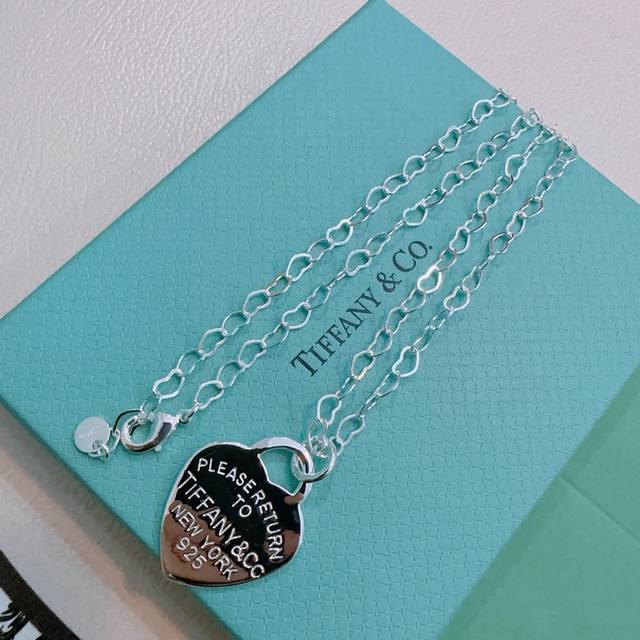 p100 Authentic new Tiffany & Co. necklace, exquisite silver version, celebrity s