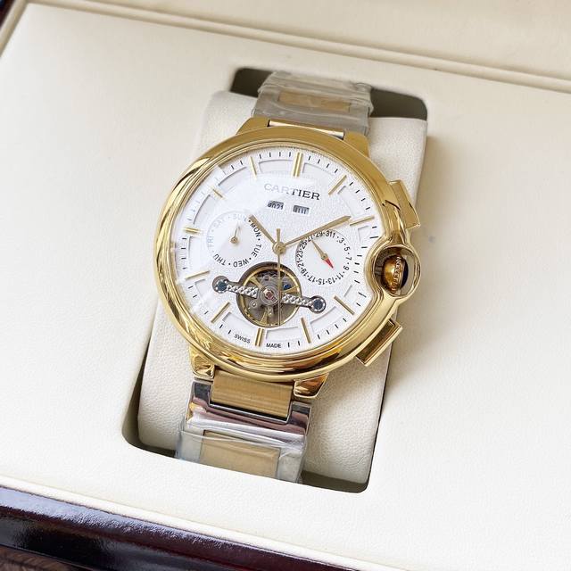 White 620 Gold 830 Classic Style Elegant Hot Selling Cartier Men's Watch Automat