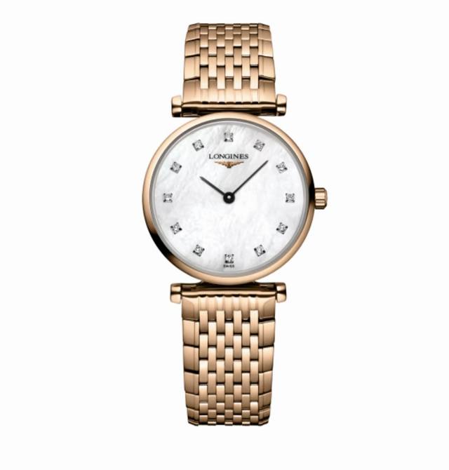 550浪琴 Longines 浪琴表嘉岚系列 L4.209.1.97.8 石英机芯 红色pvd镀金 24 Mm 、现3640#时尚精致女表