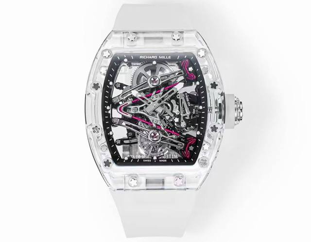 7540 水晶』Richard Mille 理查米尔 推出 Rm 38-02 水晶 粉色主题镂空陀飞轮腕表 风格醒目的新作 Rm 38-02 Tourbill