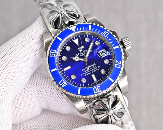 1300台湾 Factory 新品 Rl4重工打造克罗心，给你不一样的体验，不喜欢撞鬼的你，它绝对是你的知音劳力士Rolex男士精品时尚腕表，搭配进口全自动机械