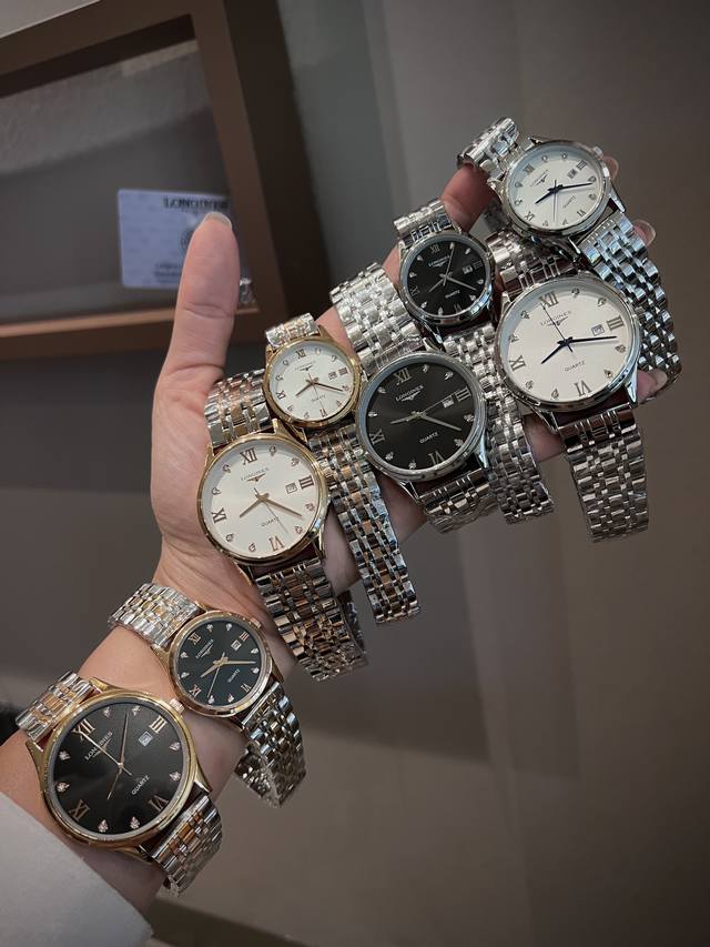 白230 金330浪琴-Longines 情侣对表 原装进口石英机芯 矿物质玻璃镜面 316L精钢表壳 直径男40Mm女30Mm 厚8Mm 如果今天的阳光 停止