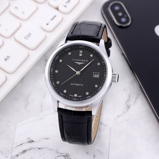 白：p140，间金、全黑：p140，浪琴-Longines名匠系列，经典之作 品质之选，全自动机械机芯，Ips真空电镀，矿物质水晶镜面 ，精密防水，直径：39M