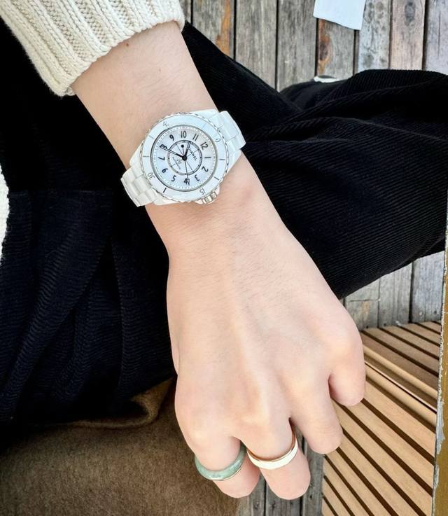 The Chanel 33 watch face is the perfect size for women, just right. This classic