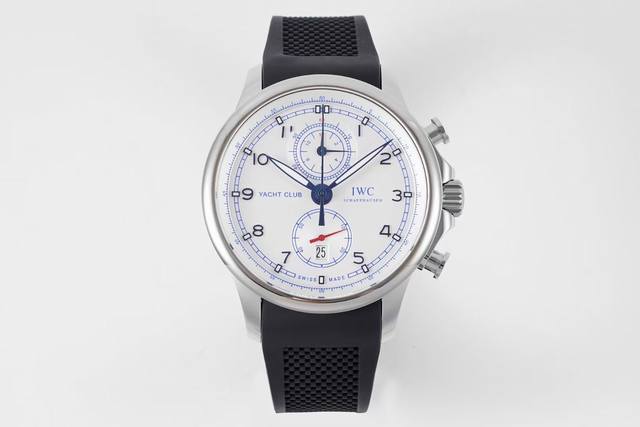2340终极版 Iwc 万国 葡萄牙系列 Iw390704 直径45X14.5 搭载Cal.89361计时机芯 超强夜光。终极修改 1.双面凸起蓝宝石水晶玻璃
