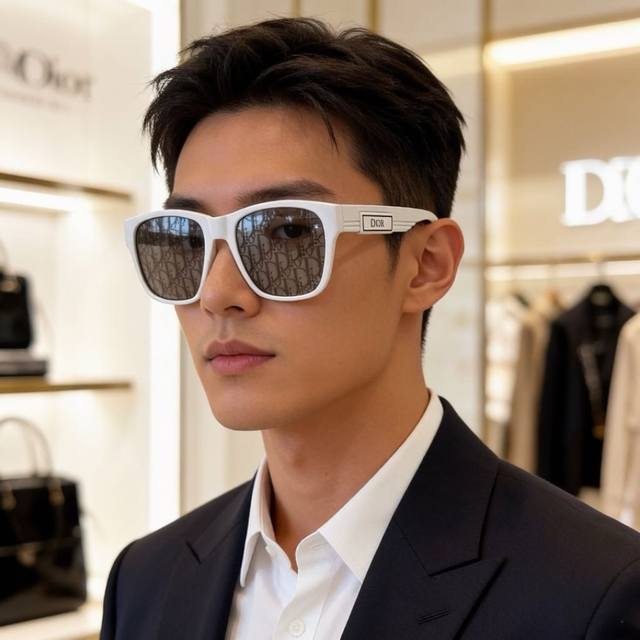 100¥p Dior迪奥 出游季必备单品一向Dior Men系列标志性的同名运动鞋的休闲精神致敬镜腿饰有浮雕 Dior标志、增加了活力感 100¥p Dior迪奥 出游季必备单品一向Dior Men系列标志性的同名运动鞋的休闲精神致敬镜腿饰有浮雕 Dior标志、增加了活力感