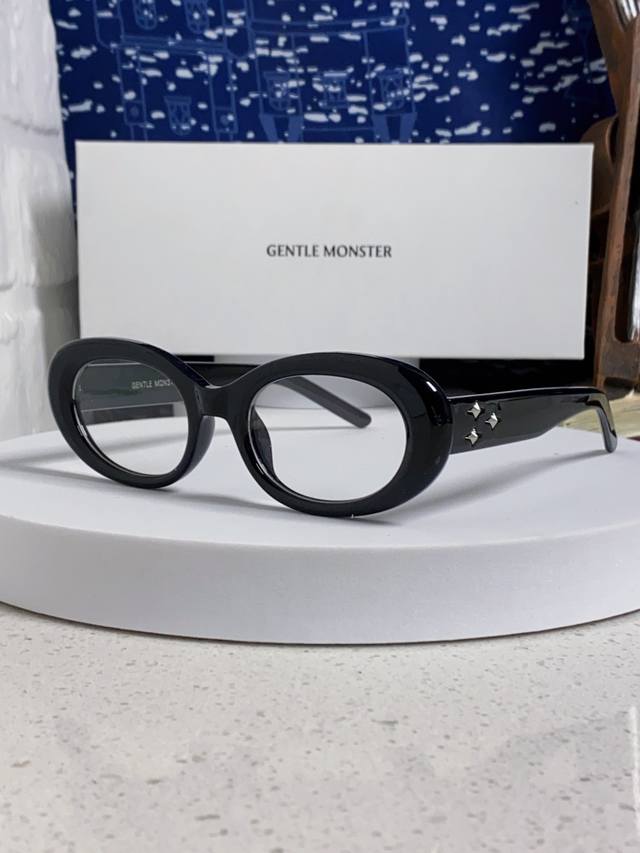 p100 Gentle Moster Gm 2026新款 Ins椭圆猫眼偏光墨镜女高级感防紫外线时尚遮阳防晒近视太阳镜男镜 型号：Eve
