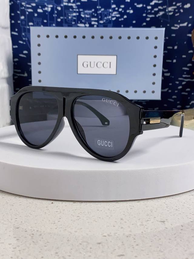 p100 Gucci古奇 2026款欧美高端男女飞行员太阳眼欧洲站明星同近视架蛤蟆墨镜