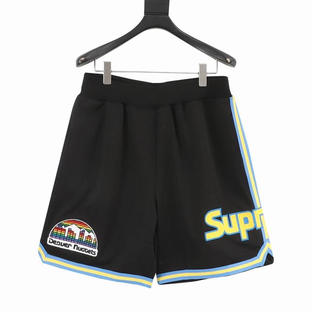 290 Supreme Denver Nuggets Side Stripe Embroidered Shorts Made of quick-drying a 290 Supreme Denver Nuggets Side Stripe Embroidered Shorts Made of quick-drying a