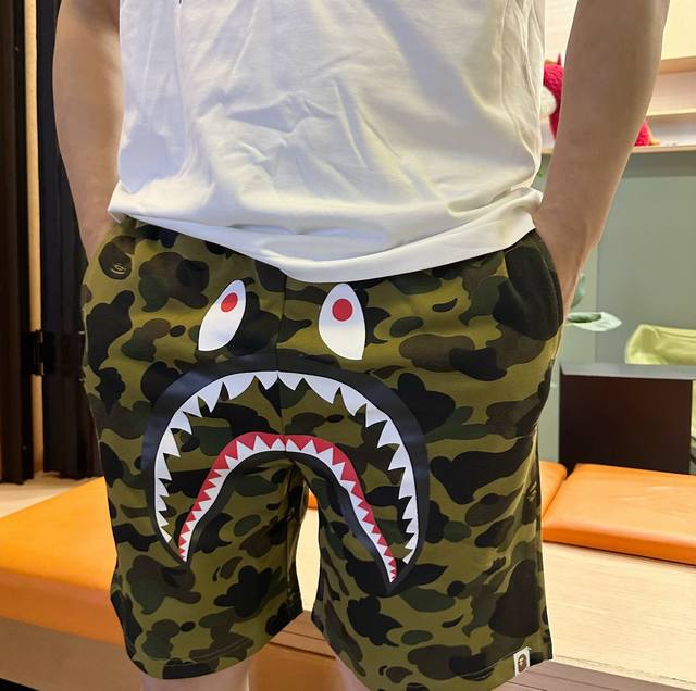 130 Xx555 Bape Camouflage Shark Elastic Waist Casual Shorts 340g Pure Cotton Cus 130 Xx555 Bape Camouflage Shark Elastic Waist Casual Shorts 340g Pure Cotton Cus