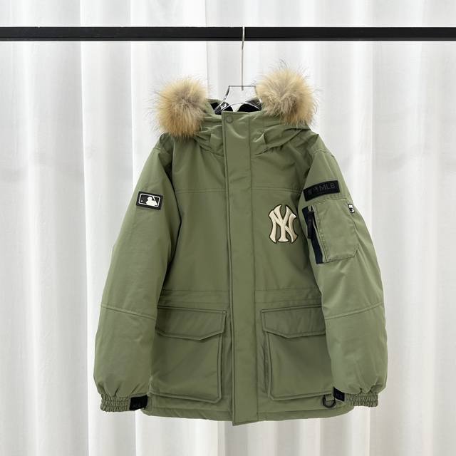 430 | Mlb New York Yankees Logo Fur Collar Workwear Down Jacket Product Colors: 430 | Mlb New York Yankees Logo Fur Collar Workwear Down Jacket Product Colors: