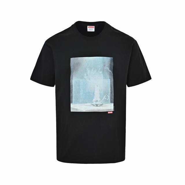 Local Pickup: 140 Supreme Candle Oil Painting Print Crew Neck Short-Sleeve T-Shi Local Pickup: 140 Supreme Candle Oil Painting Print Crew Neck Short-Sleeve T-Shi