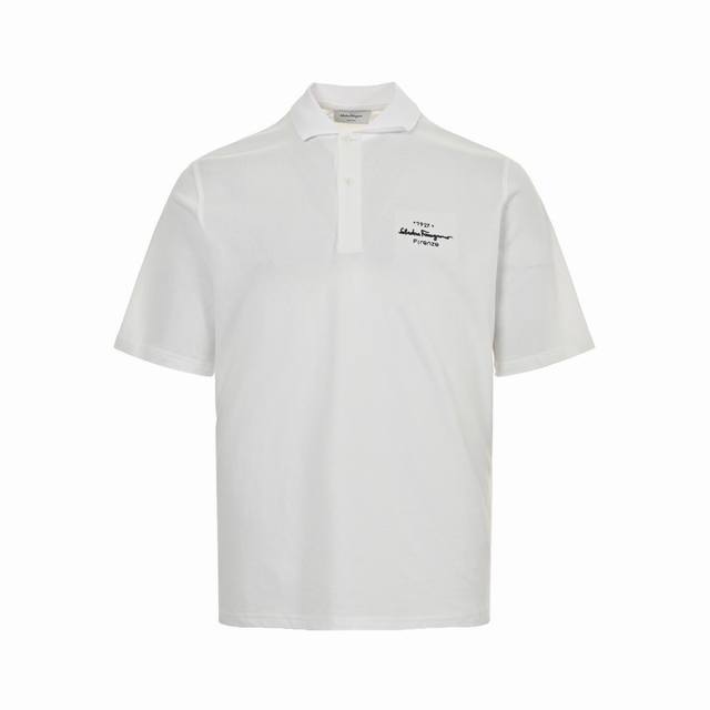 Local Pickup: 180 Ferragamo 24Ss Polo Shirt with Embroidered Logo on Chest Custo