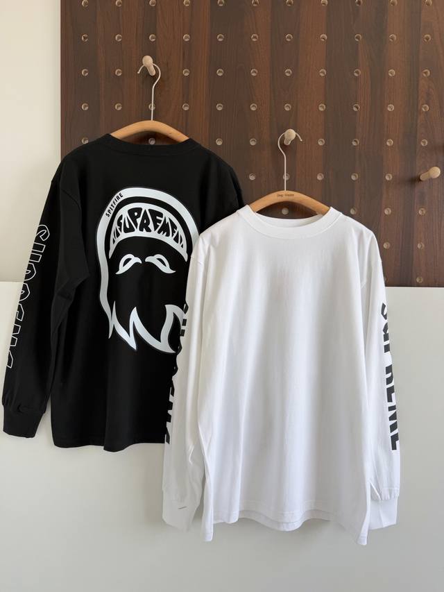 180 Supreme Spitfire Collaboration Ghost Flame Long Sleeve T-Shirt, American Ska 180 Supreme Spitfire Collaboration Ghost Flame Long Sleeve T-Shirt, American Ska