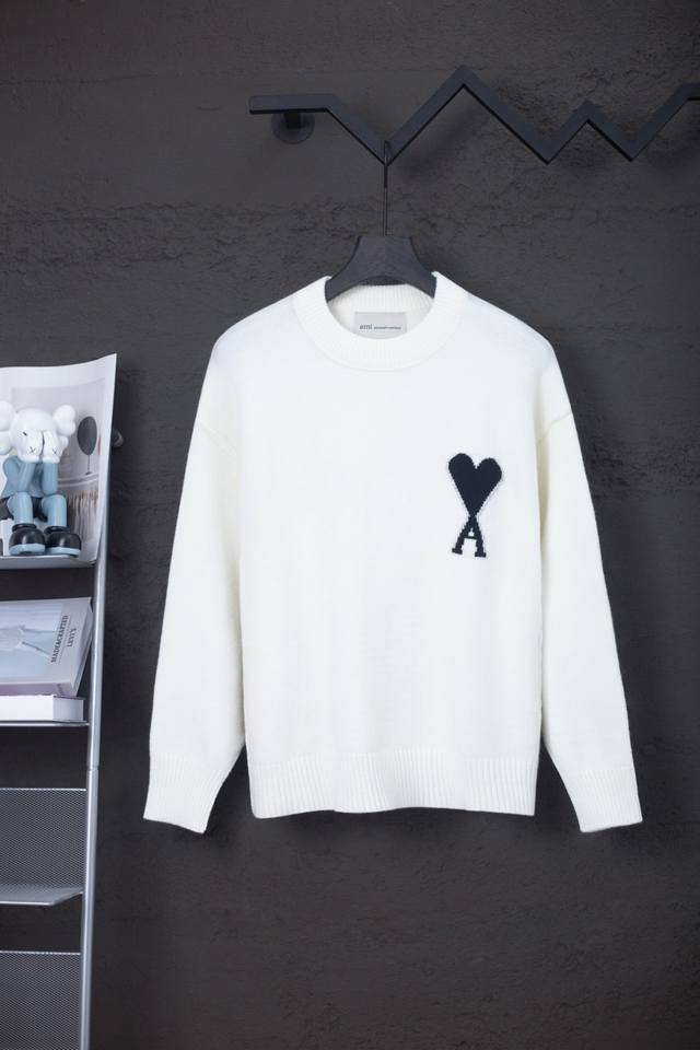 Style Number: Mq808 p120 Style Number: Mq808 Ami White Big Heart Series Jacquard