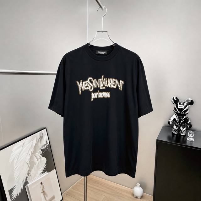 p110 YSL~ Saint Laurent 3D Overlapping Thick Epoxy Resin Shirt. Distinguished fr