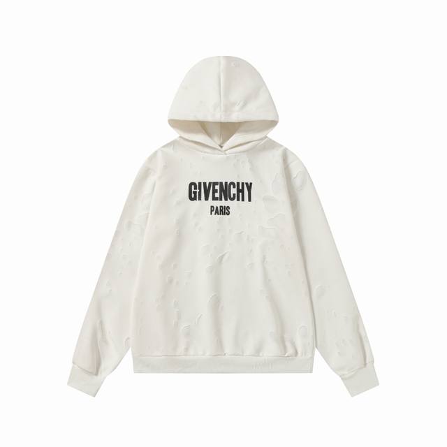 A023#p150 Top-quality original Givenchy small letter print distressed hoodie A m A023#p150 Top-quality original Givenchy small letter print distressed hoodie A m