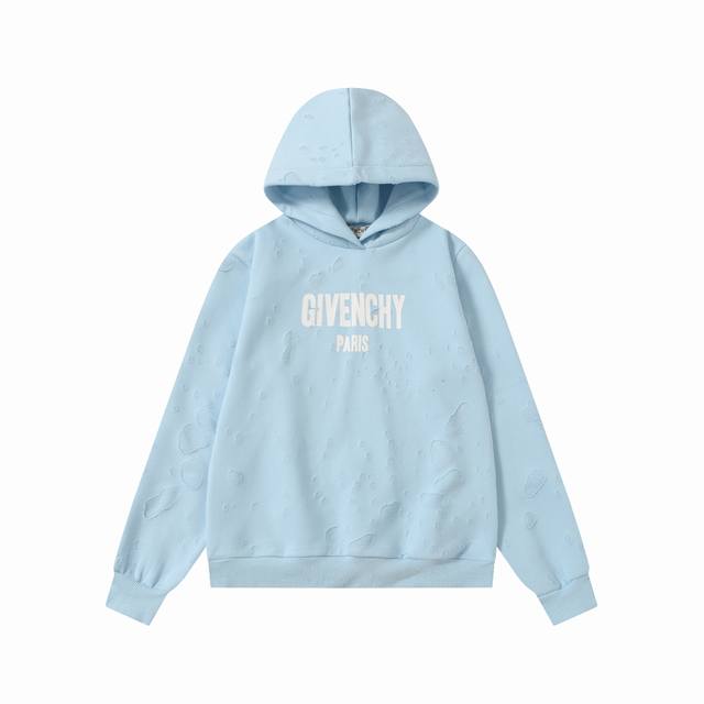 A015#p150 Top-quality original Givenchy small letter print distressed hoodie A m A015#p150 Top-quality original Givenchy small letter print distressed hoodie A m