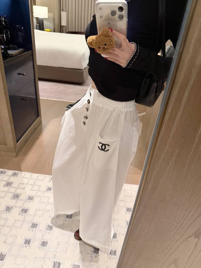 Fc, New Arrival! Chanel Early Autumn New Style Wide-Leg Straight Pants (170 ) Th