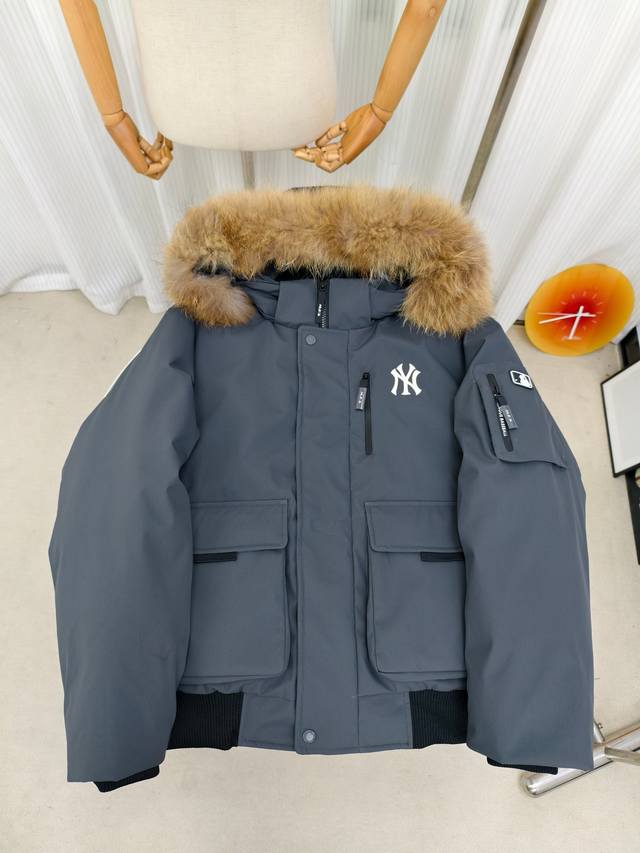 470 Mlb Yankees 3rd Generation Short Workwear Down Jacket with Fur Collar (). Ce 470 Mlb Yankees 3rd Generation Short Workwear Down Jacket with Fur Collar (). Ce