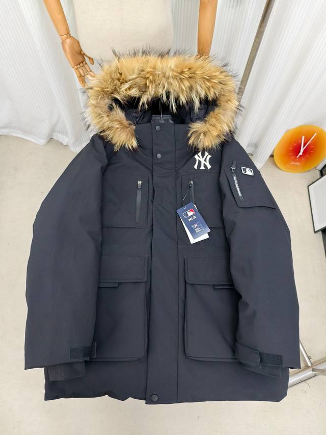 510 Mlb Yankees 2nd Generation Large Pocket Workwear Down Jacket with Fur Collar 510 Mlb Yankees 2nd Generation Large Pocket Workwear Down Jacket with Fur Collar