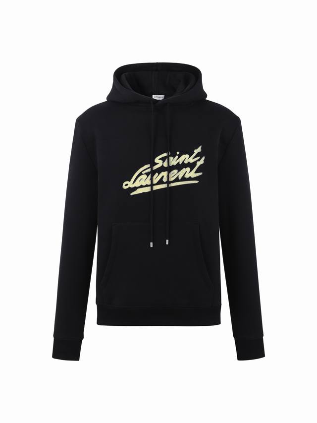 p230 Saint Laurent Logo Print Hoodie (Authentic, purchased for 4239), 350g combe