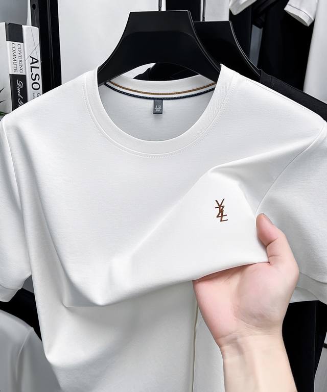 Premium Mercerized Crew Neck T-Shirt Item No.: 18865-p160 Brand: Saint Laurent C