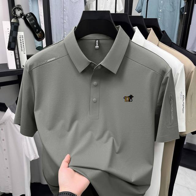 p170 Dior 2026 Spring/Summer High-Quality Men's Polo Shirt, Short-Sleeve, with B