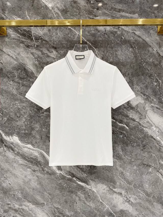 210 Gucci 2026Ss Summer New Letter Logo Men's Polo Shirt! A classic business men 210 Gucci 2026Ss Summer New Letter Logo Men's Polo Shirt! A classic business men