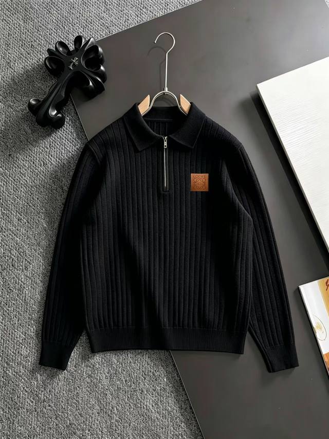 Ships the next day p220 Loewe 2026 Autumn/Winter Men's Half-Zip Collar Knit Swea Ships the next day p220 Loewe 2026 Autumn/Winter Men's Half-Zip Collar Knit Swea