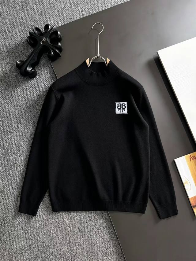 Ships the next day p220 Balenciaga 2026 Autumn Men's Light Luxury High Crew Neck