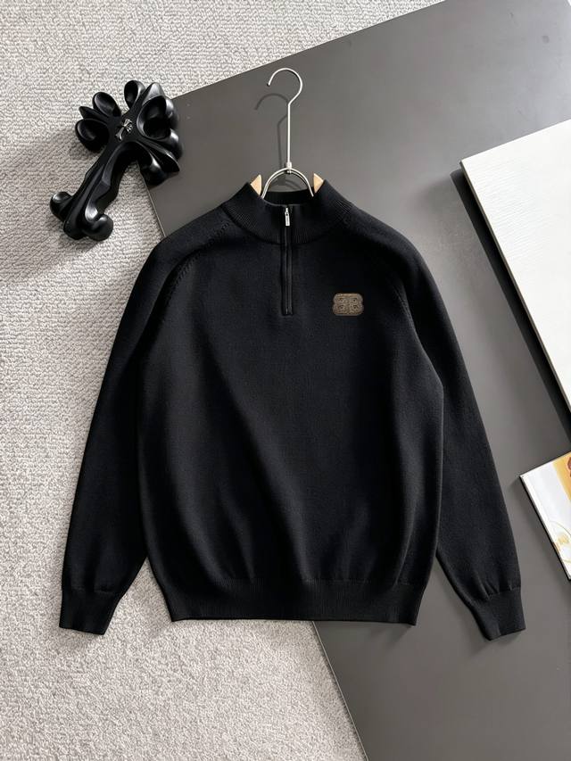 Ships the next day p220 Balenciaga 2026 Autumn/Winter Men's Half-Zip Collar Knit