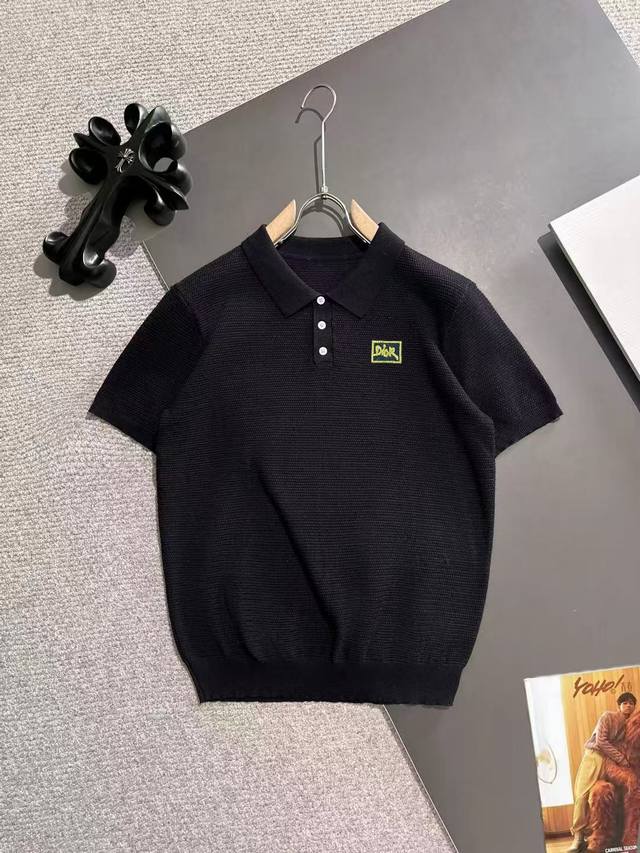 Ships the next day p180 Dior 2026 Spring/Summer Men's Minimalist Lapel Knit Polo