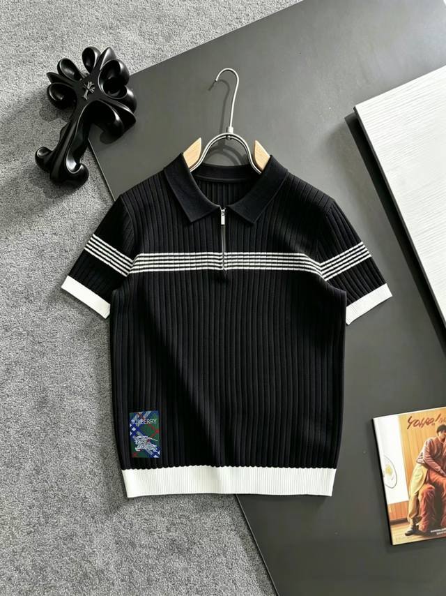 Ships the next day p180 Burberry 2026 New Spring/Summer Men's Ice Silk Knit Shor