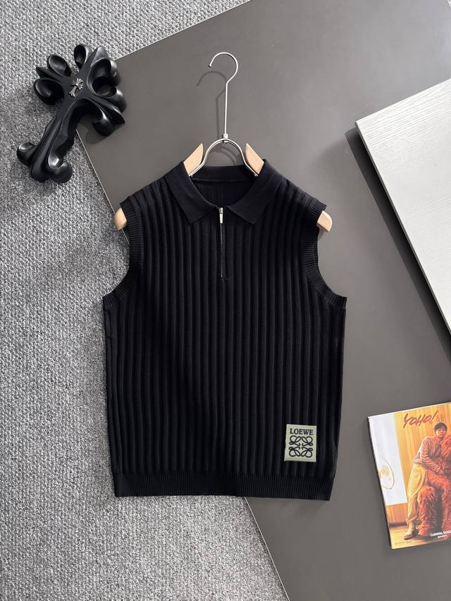 Ships the next day p180 Loewe 2026 New Spring/Summer Men's Ice Silk Knitted Vest Ships the next day p180 Loewe 2026 New Spring/Summer Men's Ice Silk Knitted Vest