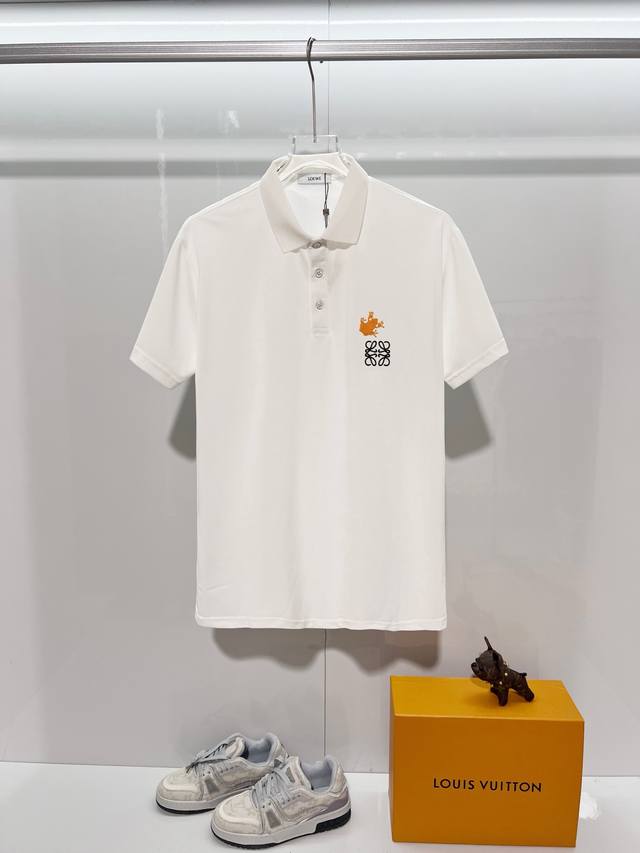 110 Lowew Casual Short-Sleeve Polo Shirt with Lapel Collar. Features classic col