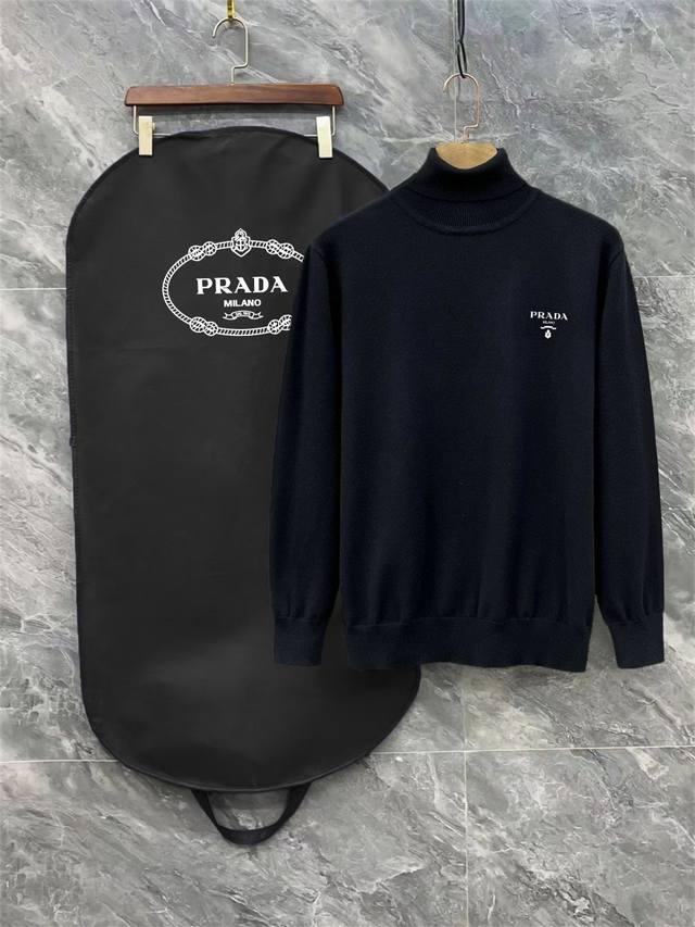 p140 Prada 3-logo complete original logo turtleneck sweater Premium wool blend s p140 Prada 3-logo complete original logo turtleneck sweater Premium wool blend s