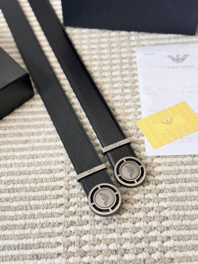 Full Packaging p180 Giorgio Armani Men's Genuine Leather Belt. Made of high-qual