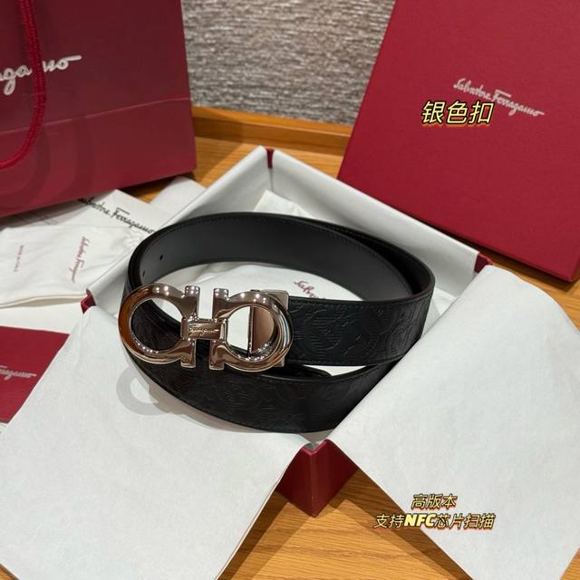 390 This new Ferragamo leather belt is crafted from select top-grain cowhide, sh