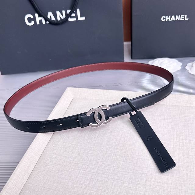 p350 2.0Cm Chanel belt, double-sided top-grain cowhide, length: 75.80.85.90.95.1