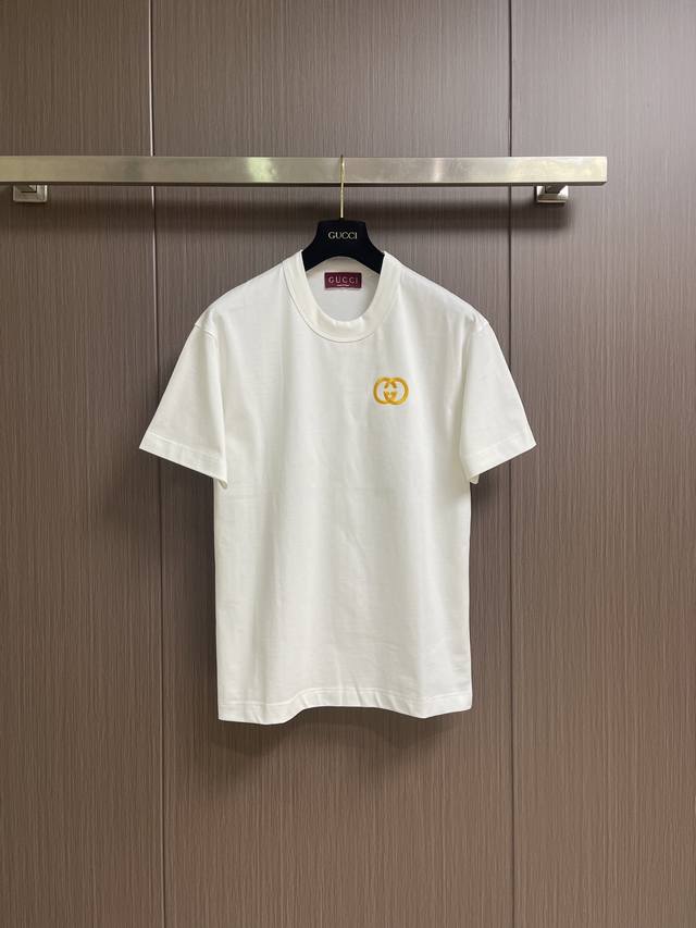 160 Gucci 2026 Spring/Summer New Arrival Crew Neck Short Sleeve T-Shirt, 100% 30