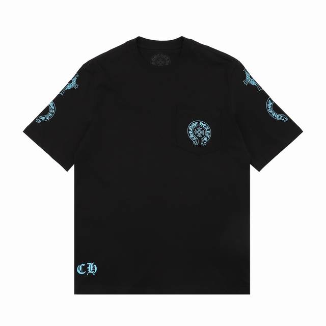 140 Chrome Hearts Blue Cross Print Short-Sleeve T-Shirt Size: S-XL 140 Chrome Hearts Blue Cross Print Short-Sleeve T-Shirt Size: S-XL