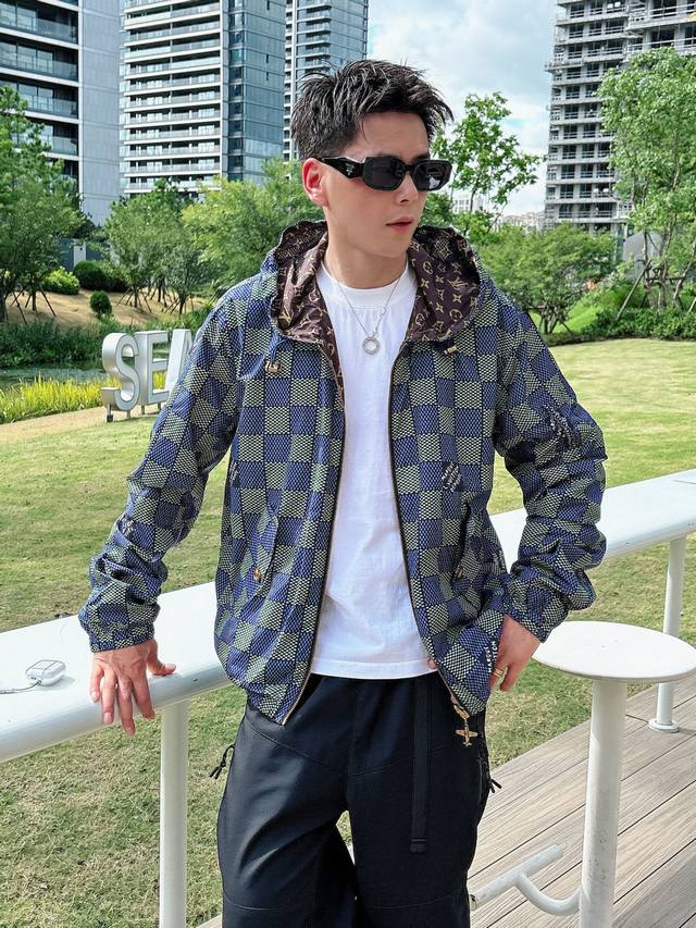 p330 Reversible Trench Jacket, L Family Men's Fashion Lightweight Reversible Jac