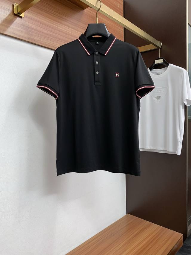 p290 Bally 2026 Spring/Summer New Arrival Crew Neck Business Polo Short-Sleeve T