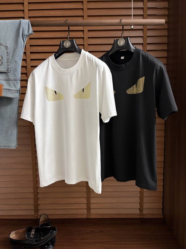 p210 Fen Ss26 Summer New Short-Sleeve T-Shirt with Top-Notch Logo Design, Stylis