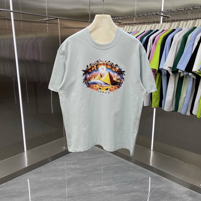 p120 New Casablanca Classic Series Printed Short-Sleeve T-Shirt Celebrity Style
