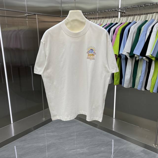 p120 New Casablanca Classic Series Printed Short-Sleeve T-Shirt Celebrity Style
