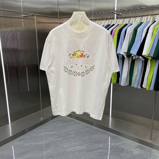 p120 New Casablanca Classic Series Printed Short-Sleeve T-Shirt Celebrity Style