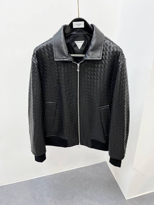 In Stock! Leather Jacket - p1980. ## **Bottega Veneta Men's Woven Leather Jacket